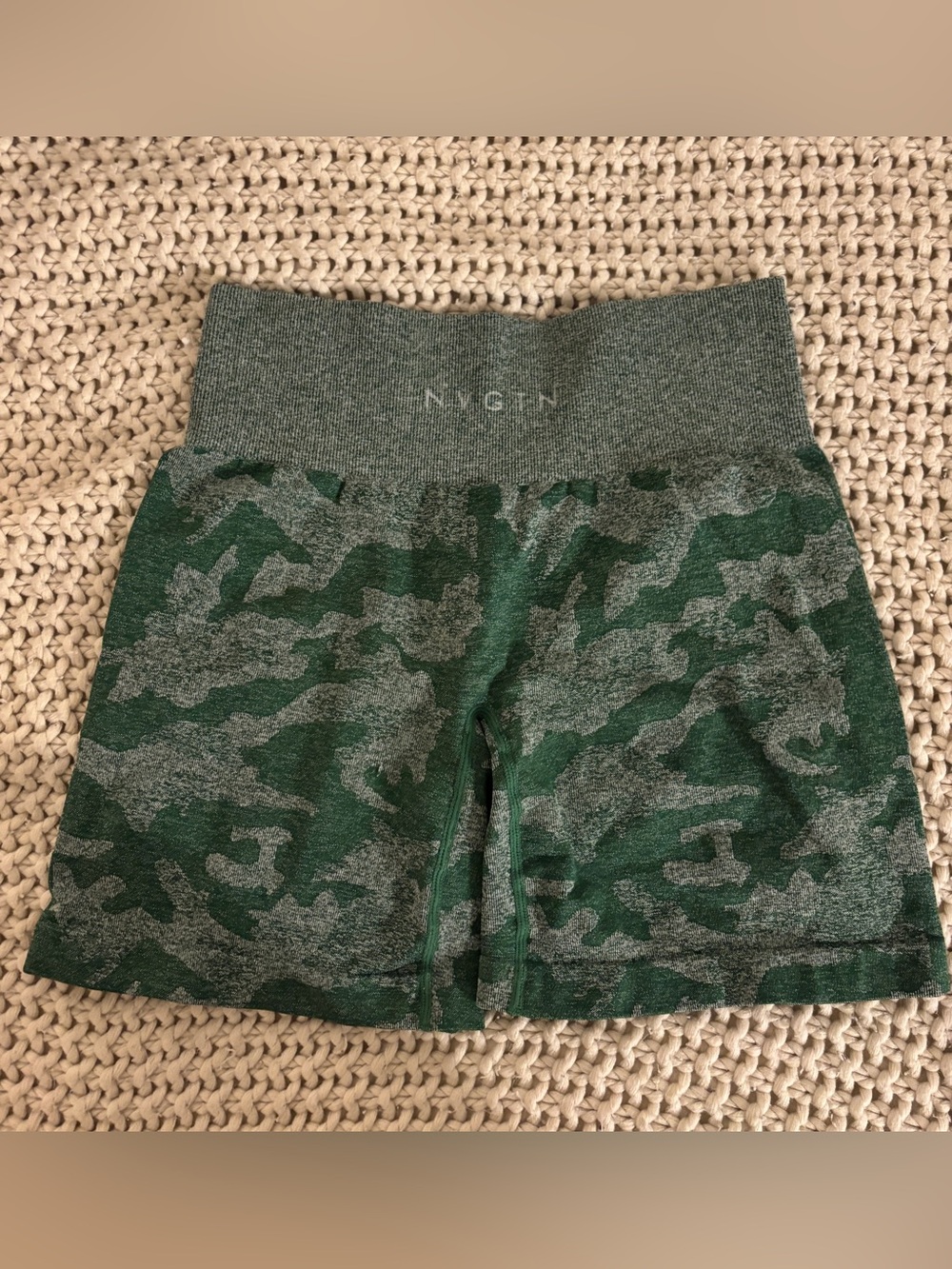 NVGTN Green Camo Biker Shorts